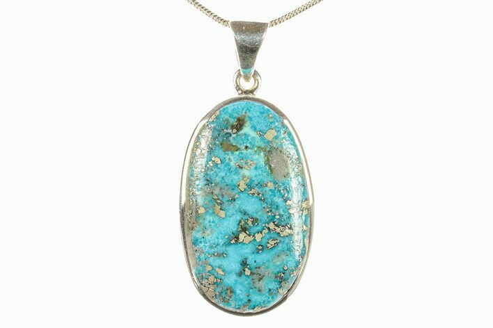 Persian Turquoise Pendant (Necklace) - Sterling Silver #279287